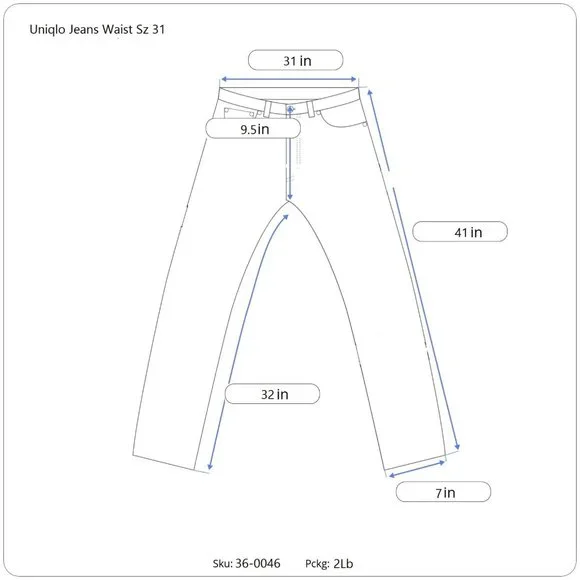 Uniqlo Slim Straight Low Rise Distressed Jeans‎ Men Waist 31